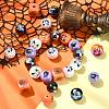 Halloween Theme Plating Acrylic Beads OACR-CJC0009-08-6