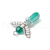 3Pcs Glass Pendants PALLOY-JF03664-04-5