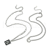304 Stainless Steel Enamel Chain Necklaces NJEW-M078-07P-2