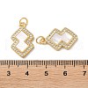 Brass Micro Pave Cubic Zirconia Pendants KK-B083-19G-02-3