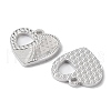 Rhodium Plated 925 Sterling Silver Charms STER-C003-16P-2