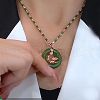 Ring Resin Imitation Jade Pendant Necklaces for Women FS-WGD4B73-01-2