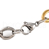 201 Stainless Steel Oval Link Chain Bracelets BJEW-B078-123GP-3