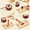 Brass Wax Seal Stamps with Rosewood Handle AJEW-WH0412-0099-3