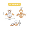 DICOSMETIC 40Pcs Alloy Rhinestone Pendants FIND-DC0002-97-2