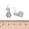 Brass Studs Earrings Fiinding KK-K360-31P-3