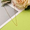 Brass Cable Chain Necklace NJEW-JN03110-02-4