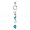 Dyed Synthetic Turquoise Pendant Decorations HJEW-JM01493-01-1