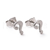 Non-Tarnish 304 Stainless Steel Question Mark Stud Earrings for Women Men EJEW-G318-06P-1