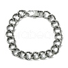 304 Stainless Steel Twisted Bracelets for Women Men BJEW-C063-06AS-1