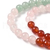 Chakra Natural Yellow Jade & Crystal Quartz & Green Aventurine & Rose Quartz & Carnelian & Sodalite & Amethyst Beads Strands G-NH0002-E03-6mm-5