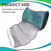BENECREAT 6 Yards Laser Polyester Pleated Lace Trim OCOR-BC0006-11E-2