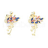 Brass Micro Pave Cubic Zirconia Pendants ZIRC-N039-272B-2
