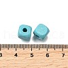 Spray Painted Wooden Beads WOOD-P021-01B-26-3