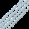 Imitation Jade Solid Color Glass Beads Strands EGLA-A034-J8mm-MD06-2