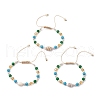 Glass Beads Braided Bead Bracelets for Women BJEW-JB11525-2