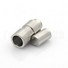 Tarnish Resistant 304 Stainless Steel Matte Surface Magnetic Clasps with Glue-in Ends STAS-O042-C-26-1