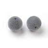 Flocky Acrylic Beads OACR-I001-10mm-L-M-2