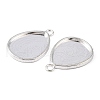Teardrop Alloy Pendant Cabochon Settings PALLOY-N0088-01S-NF-2