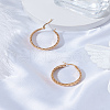 1Pair 201 Stainless Steel Leaf Wrap Hoop Earrings with 304 Stainless Steel Pin for Women EJEW-LP0011-01-3