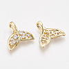 Brass Cubic Zirconia Pendants X-KK-T035-35-2