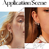Beebeecraft 6Pcs 3 Styles Brass Hoop Earrings EJEW-BBC0001-30-5
