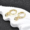 Brass Micro Pave Clear Cubic Zirconia Hoop Earrings EJEW-H157-09G-2