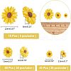 SUPERFINDINGS 110Pcs 6 Style Flatback Hair & Costume Accessories Ornaments Scrapbook Embellishments Resin Flower Daisy Cabochons CRES-FH0001-08-2