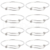 Beebeecraft 10Pcs Adjustable 304 Stainless Steel Bangles Making  MAK-BBC0001-16-1