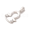 925 Sterling Silver Micro Pave Clear Cubic Zirconia Pendants STER-H117-01P-07-2