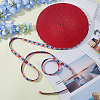Polyester Jacquard Flower & Heart Ribbon OCOR-WH0070-126-5