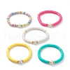 Handmade Polymer Clay Heishi Beads Stretch Bracelets BJEW-JB05759-1