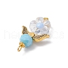 Acrylic Beads with Glass Beads Pendants PALLOY-MZ00699-5