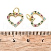 Brass Micro Pave Cubic Zirconia Pendants KK-C092-24G-G-3
