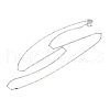 925 Sterling Silver Twisted Bar Link Chain Necklaces NJEW-H056-01A-P-4