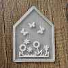 Easter Theme House with Butterfly & Flower Pattern DIY Silicone Table Lamp Molds SIMO-G008-01C-3