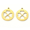 PVD Vacuum Plating 201 Stainless Steel Pendants STAS-N092-12G-2