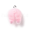 Flocking Resin Cute Pendants RESI-A040-01B-1