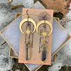 Alloy Natural Quartz Crystal Dangle Earrings FS-WG5338F-01-1