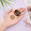 AHADERMAKER 2Pcs Mother's Day Gifts Natural Tiger Eye Palm Stones AJEW-GA0007-90A-3