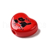 Winter Theme Printed Opaque Acrylic Beads OACR-U008-01A-02-2