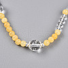 Round Natural Fresh Water Pearl & Quartz Crystal Beaded Wrap Bracelets for Women BJEW-T022-11-6