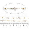 Natural Rose Quartz & 304 Stainless Steel Beads Link Chains CHS-K021-08A-06-3