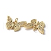 Brass Cubic Zirconia Pendants KK-G453-24G-3