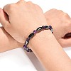 Round Natural Amethyst Stretch Bracelets X-BJEW-G072-10-4