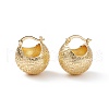 Textured Ball Brass Huggie Hoop Earrings for Women EJEW-A064-13G-RS-1