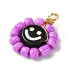 Acrylic Glass Seed Beaded Pendants PALLOY-MZ00294-01-4