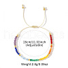 Bohemian Style Round Natural Amethyst & Lapis Lazuli & Aquamarine & Green Strawberry Quartz & Amber & Carnelian & Ruby Beaded Braided Bead Bracelets for Women UO1749-4