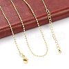 Brass Ball Chains Necklace for Women NJEW-P265-13G-1