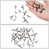 SUPERFINDINGS 30Pcs 6 Styles 3 Way Cross-Line Barrel Fishing Swivels FIND-FH0010-07-3